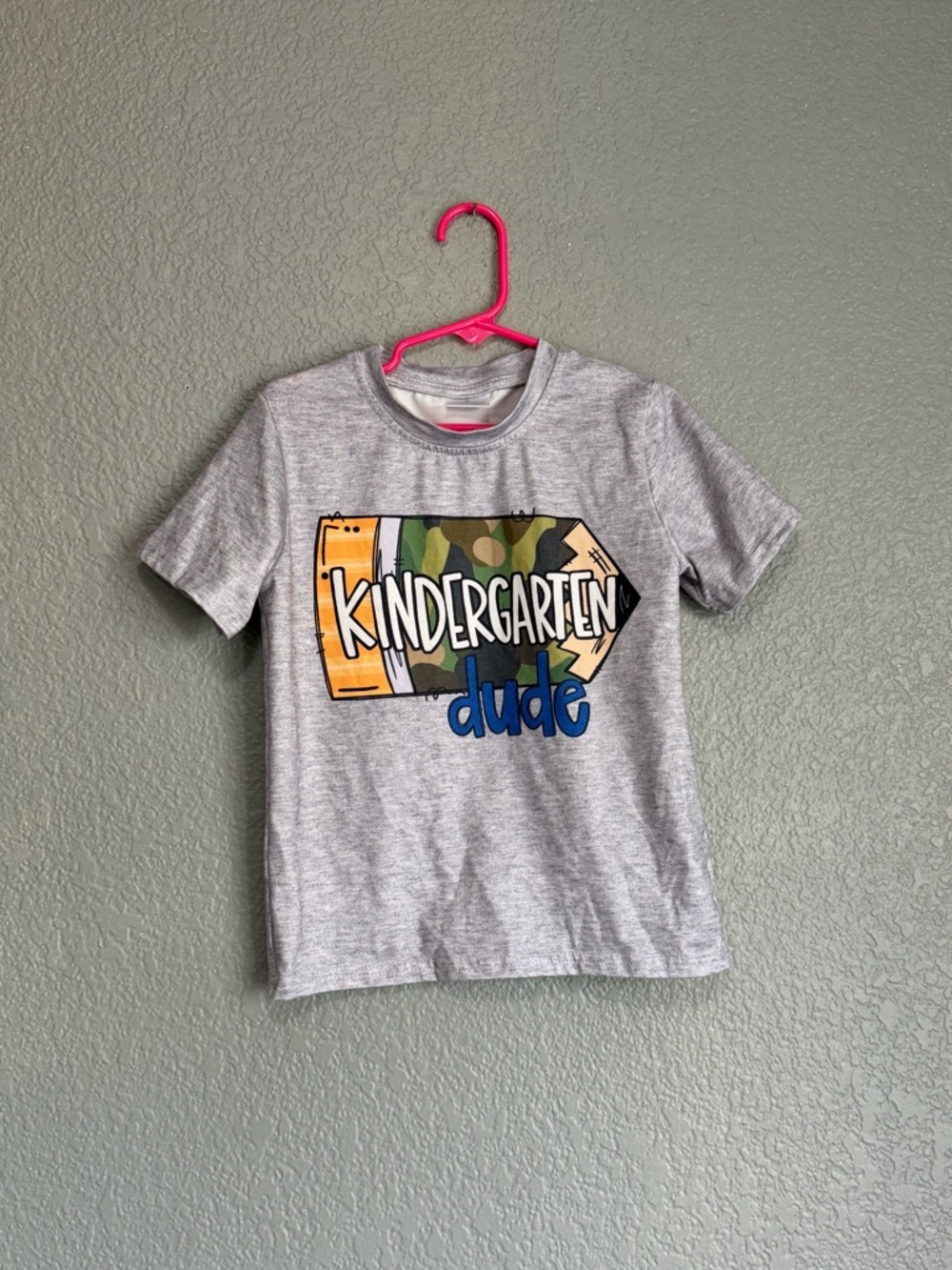 Kids' Kindergarten Dude Short Sleeve T-Shirt - Gray